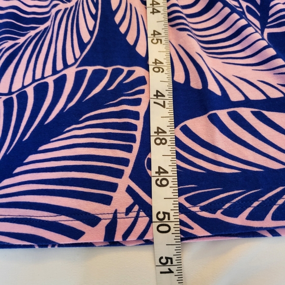 Boden Sylvia Jersey Maxi Tiered Dress Calathea Leaf Pink Blue US 0 - Picture 6 of 6